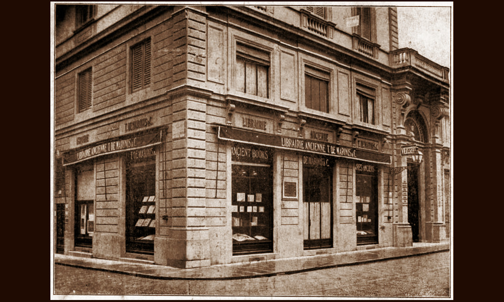 Libreria antiquaria di Tammaro De Marinis a Firenze in società con Vittorio Forti