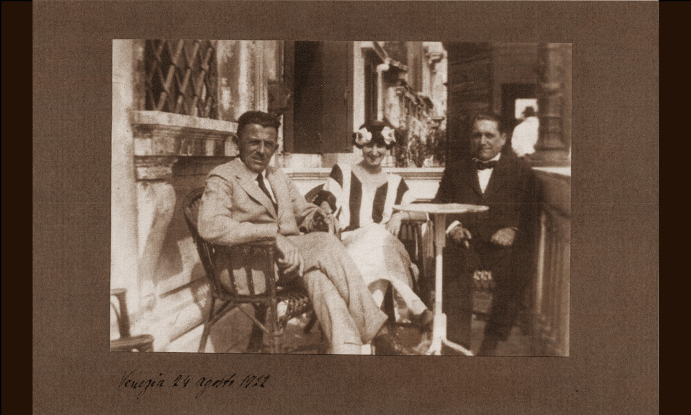 Carlo Alberto Foresti con Frederick Mason Perkins e Irene Vavasour Elder, Santa Margherita Ligure, 1926 (Archivio Foresti)