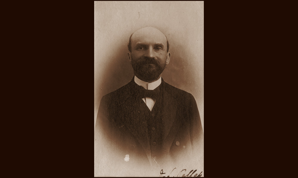Fotoritratto di Ludwig Pollak contenuta nell’album per celebrare i settant’anni del Prof. Eugen Bormann, 1912 ca.