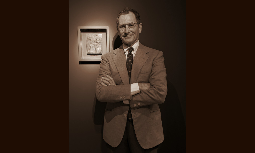 Matteo Salamon nel suo stand all'edizione 2026 di TEFAF Maastricht, 14 marzo 2026