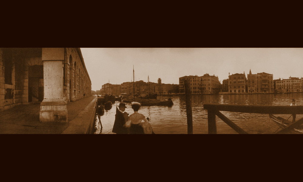 Veduta da Punta della Dogana con Palazzo Dandolo, sede della The Venice Art Gallery  (1890-1891)